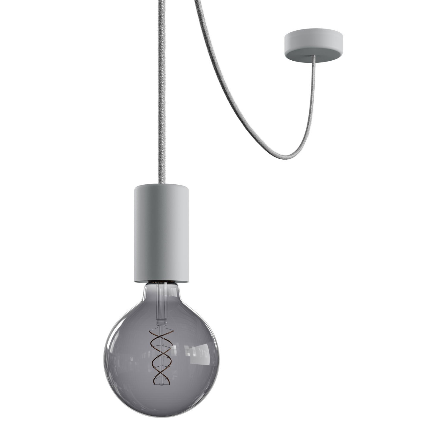 EIVA ELEGANT Suspension d'extérieur avec 5m câble textile, décentreur, rosace et douille en silicone étanche IP65