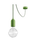 EIVA PASTEL Suspension d'extérieur avec 5m câble textile, décentreur, rosace et douille en silicone étanche IP65