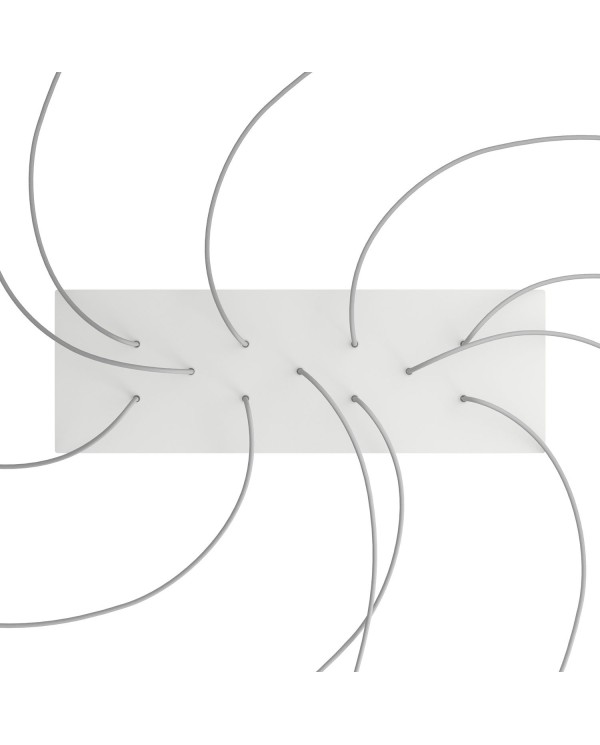 XXL rechthoekige 11-gats Rose-One plafondkap-kit, afmetingen 675 x 225 mm