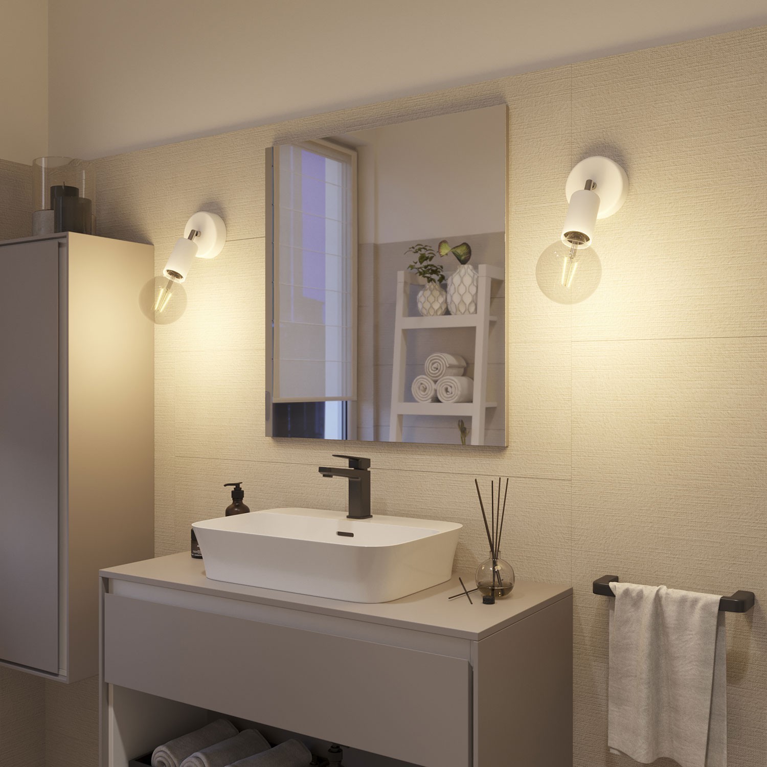 Fermaluce EIVA ELEGANT met verstelbaar scharnier, roset en waterproof IP65 fitting