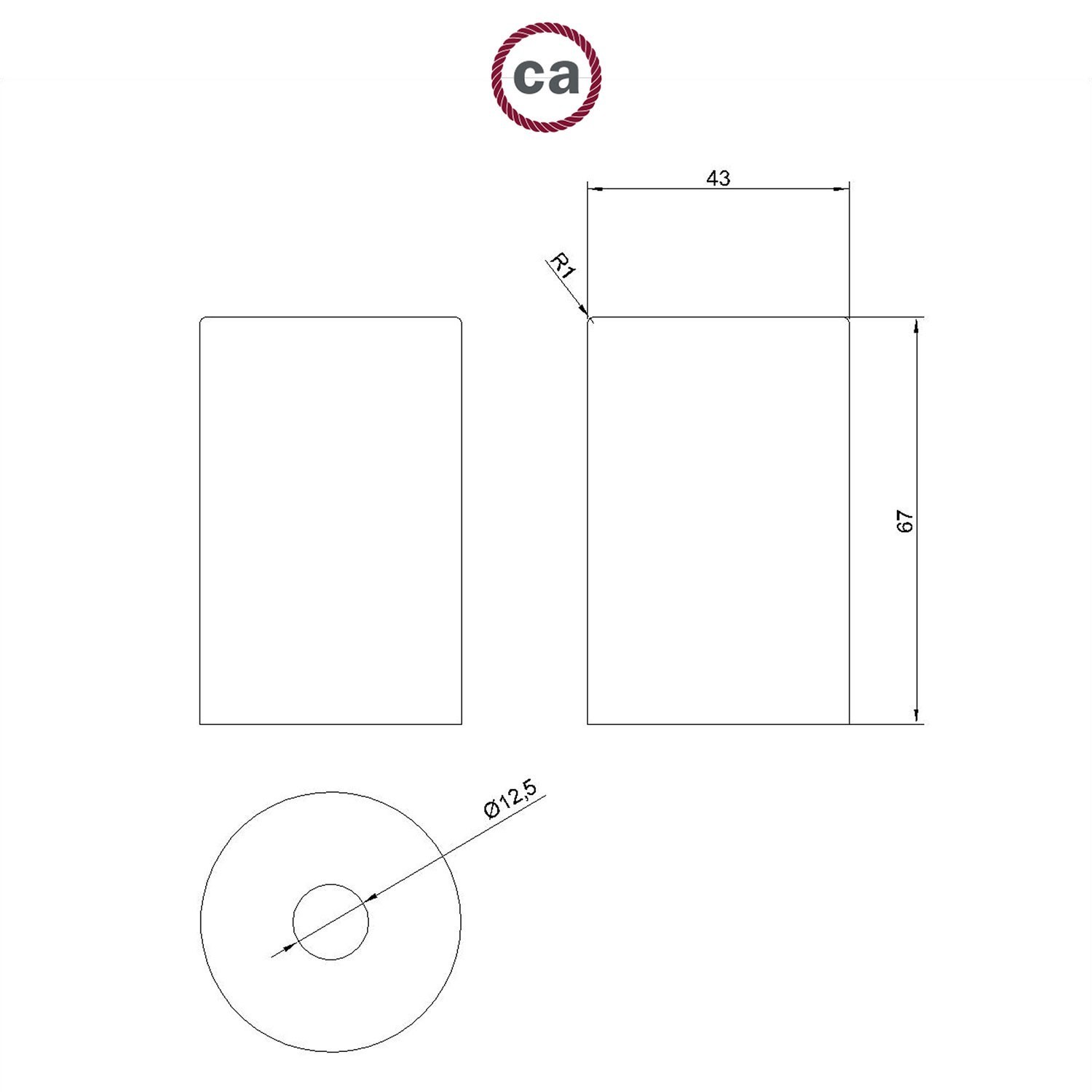 Kit douille E27 Pastel métallique avec serre-câble caché