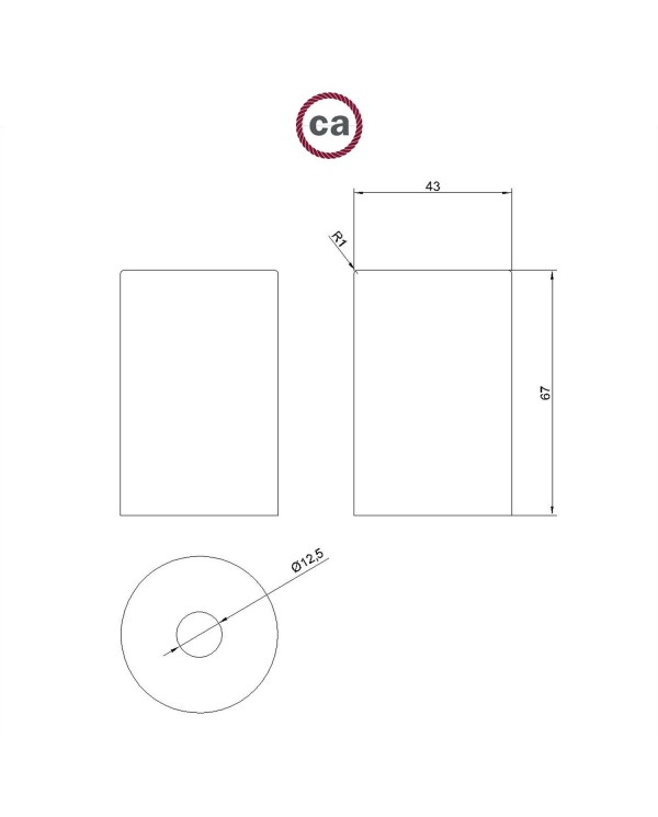 Kit douille E27 Pastel métallique avec serre-câble caché