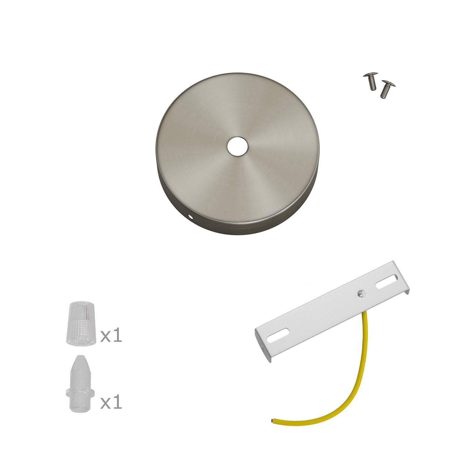 Kit Mini Rosace cylindrique métallique avec 1 trou central