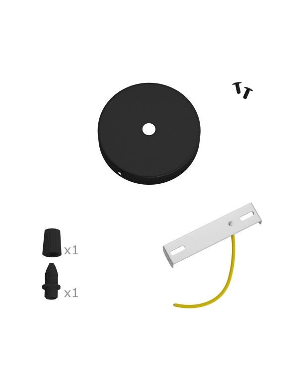 Kit Mini Rosace cylindrique métallique avec 1 trou central