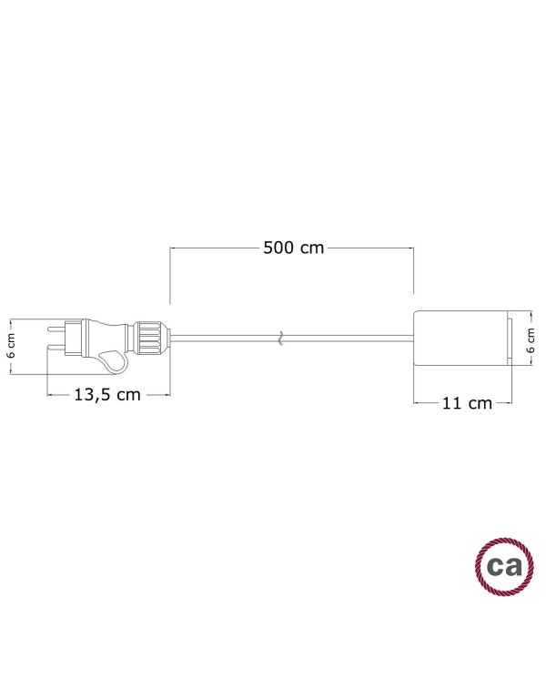 Snake Eiva Elegant, draagbare buitenlamp, 5 m strijkijzersnoer, IP65 waterdichte fitting en stekker