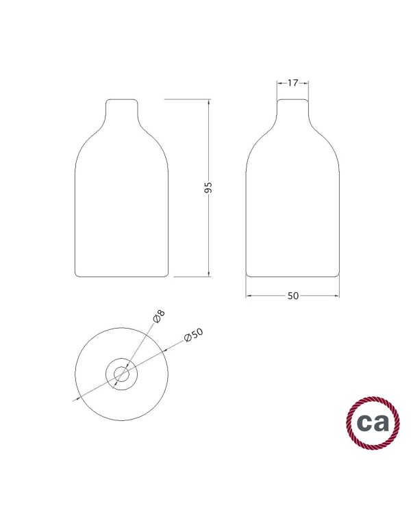 Kit E27 fitting van hout met verborgen kabelklem