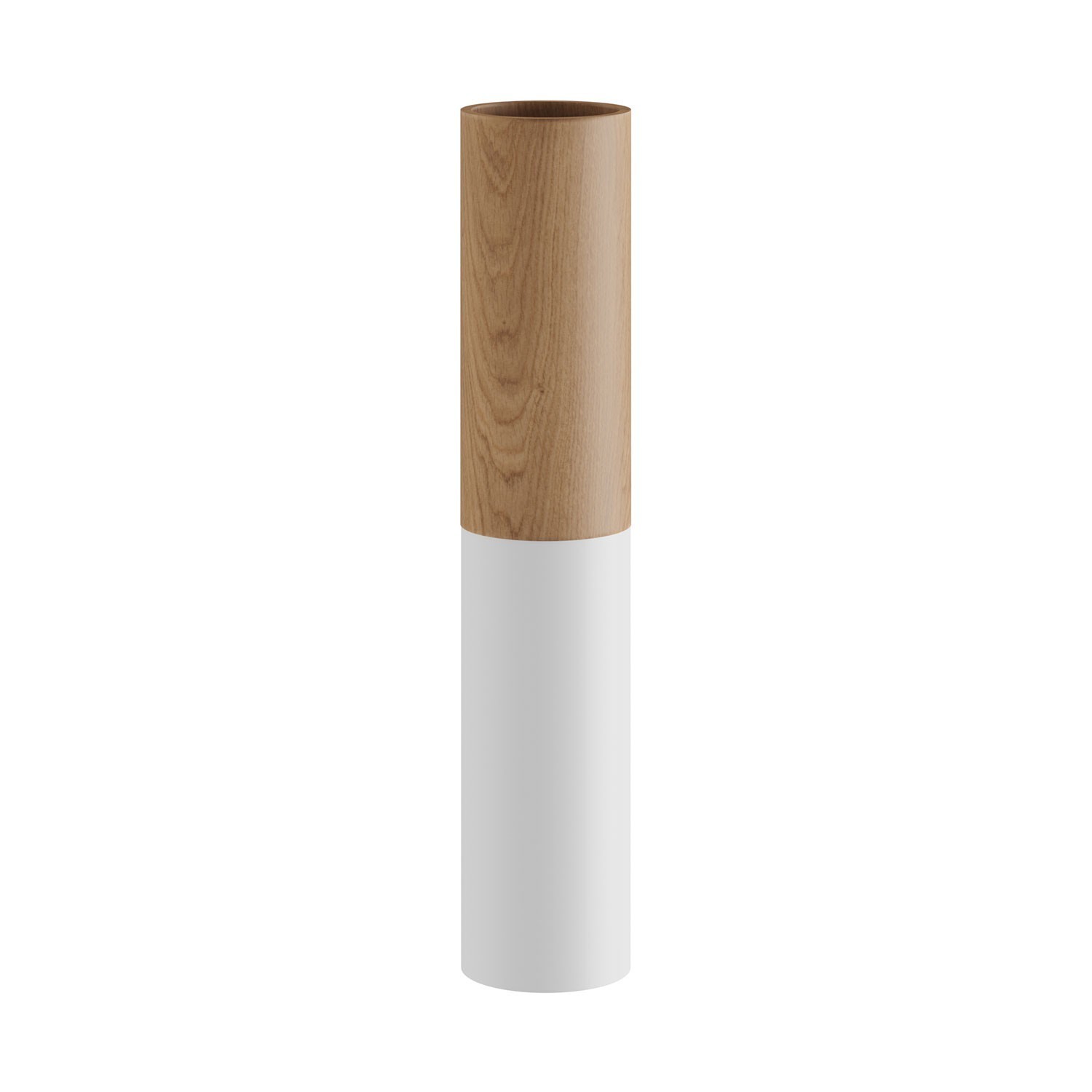 Tub-E14, tube en bois et métal pour spots avec douille double anneau E14