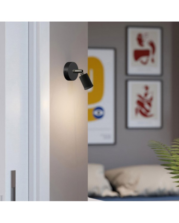 Fermaluce spot Mini Spotlight GU1d0, lampe murale ou de plafond réglable avec articulation