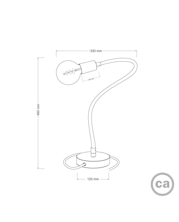 Flex flexibele tafellamp met diffuus licht