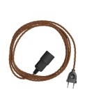 Snake Twisted Plug-in lamp met gekleurde gedraaide textiel kabel