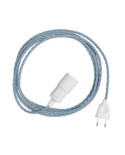 Snake Twisted Plug-in lamp met gekleurde gedraaide textiel kabel