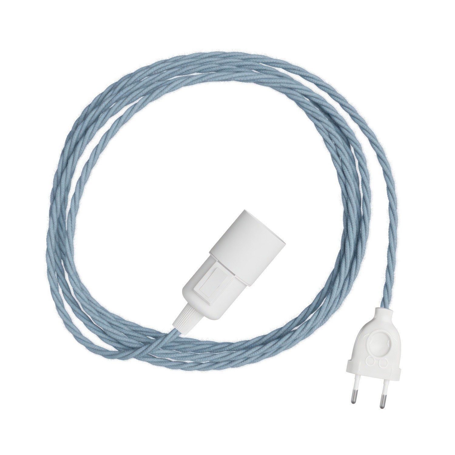 Snake Twisted Plug-in lamp met gekleurde gedraaide textiel kabel