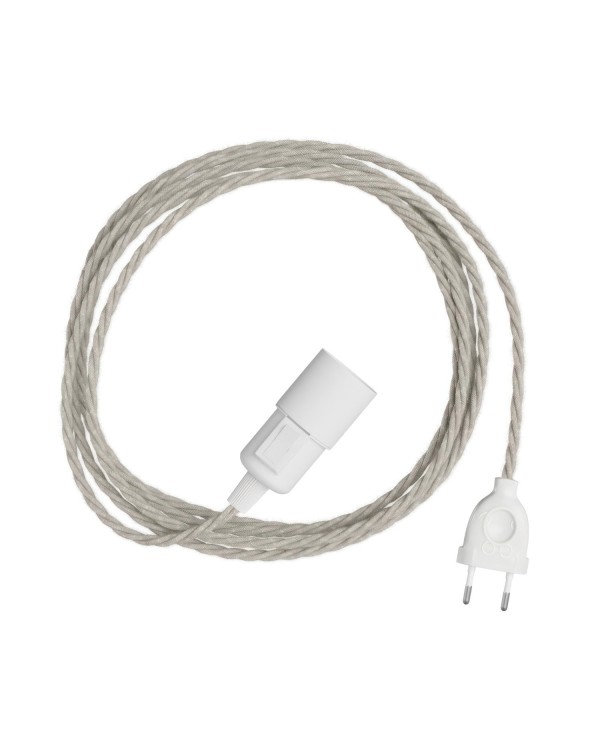 Snake Twisted - Lampe plug-in avec câble textile tressé