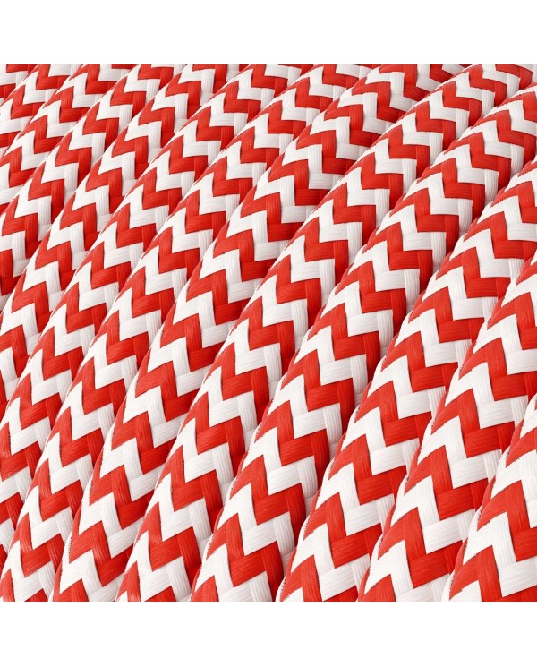 Snake Zig-Zag pour abat-jour - Lampe plug-in avec câble textile effet Zig-Zag