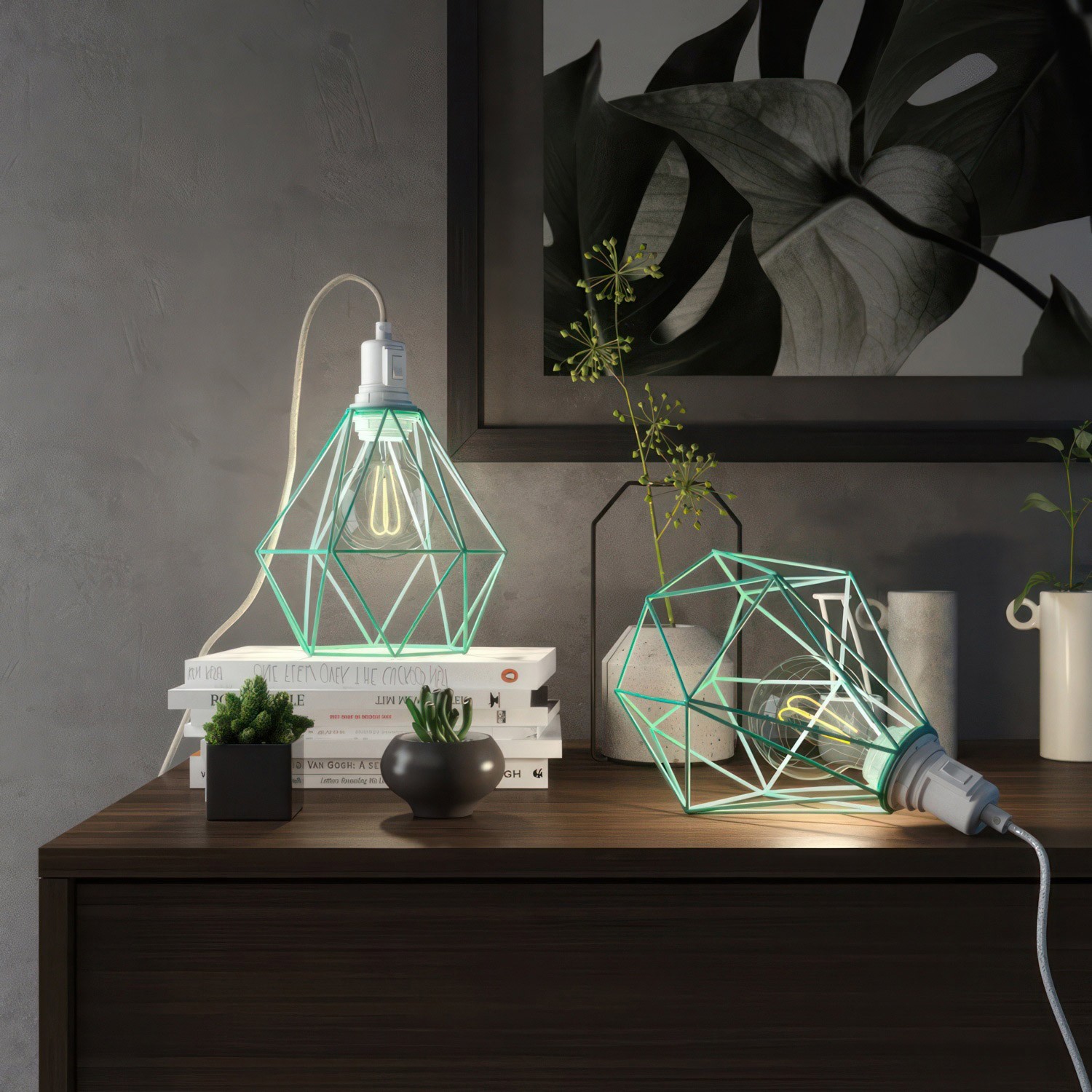 Table Snake - Lampe plug-in avec douille et cage Diamond