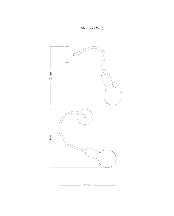 Lampe Flex 30 avec ampoule Globo