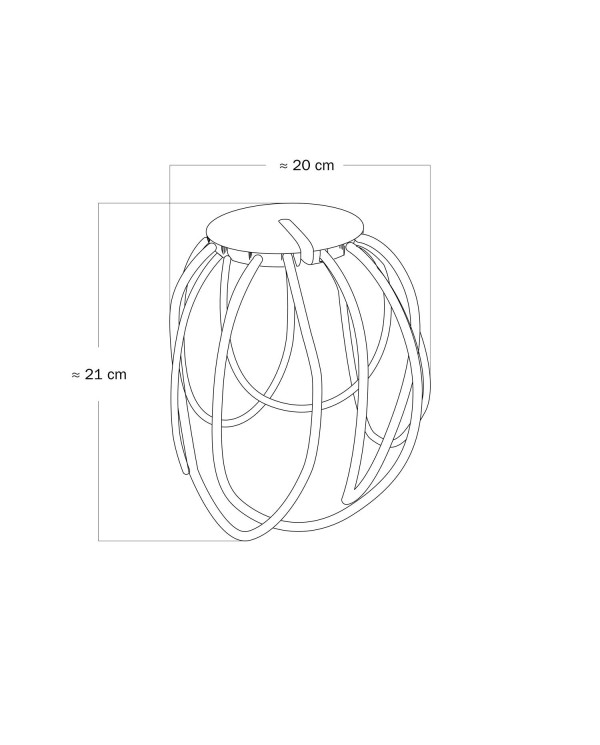 Zwarte Cablò lampenkap 50 cm