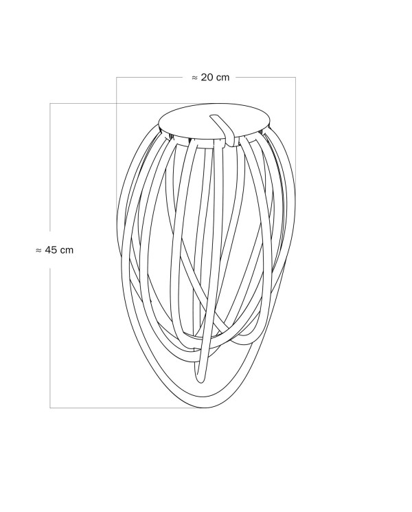 Veelkleurige Cablò lampenkap 100 cm