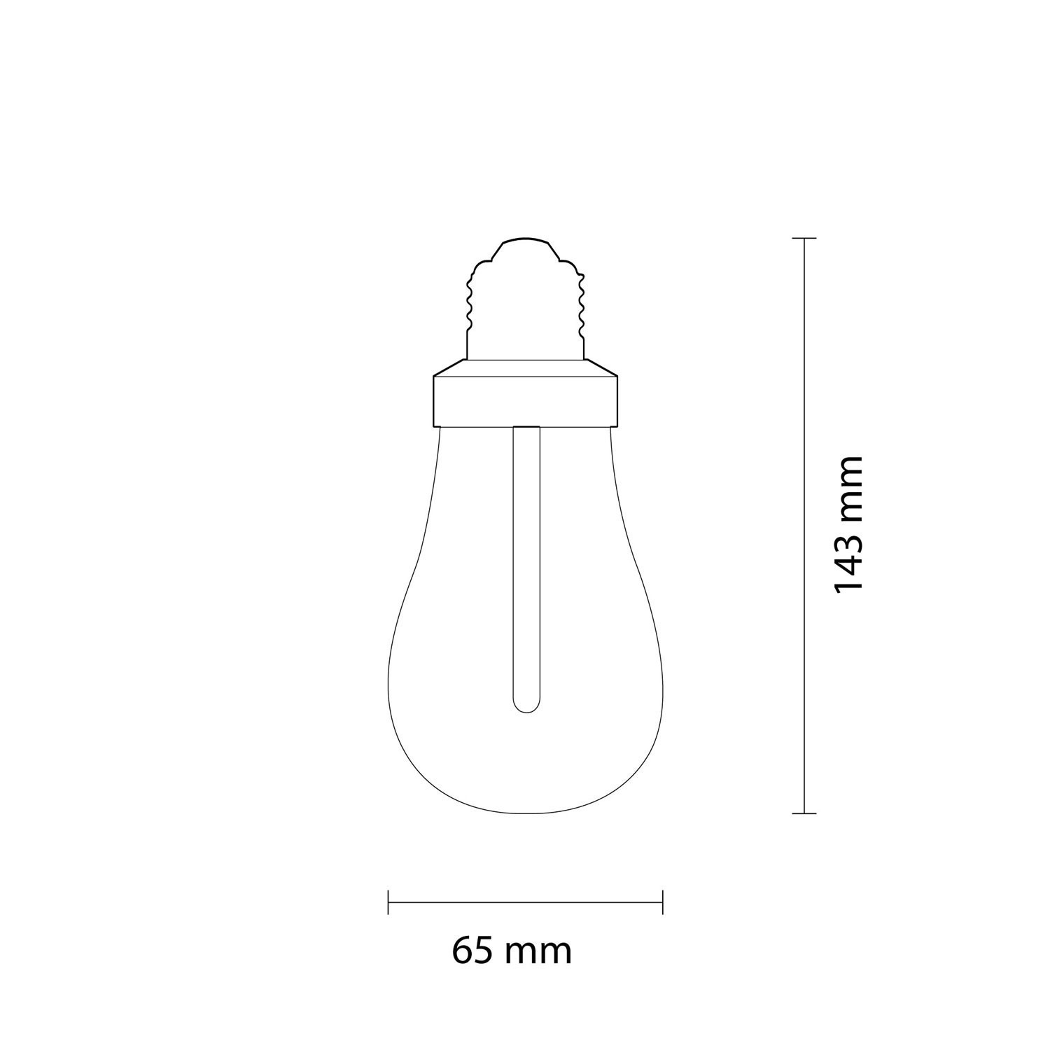 LED Lamp Plumen 002 6,5W E27 Dimbaar 2200K