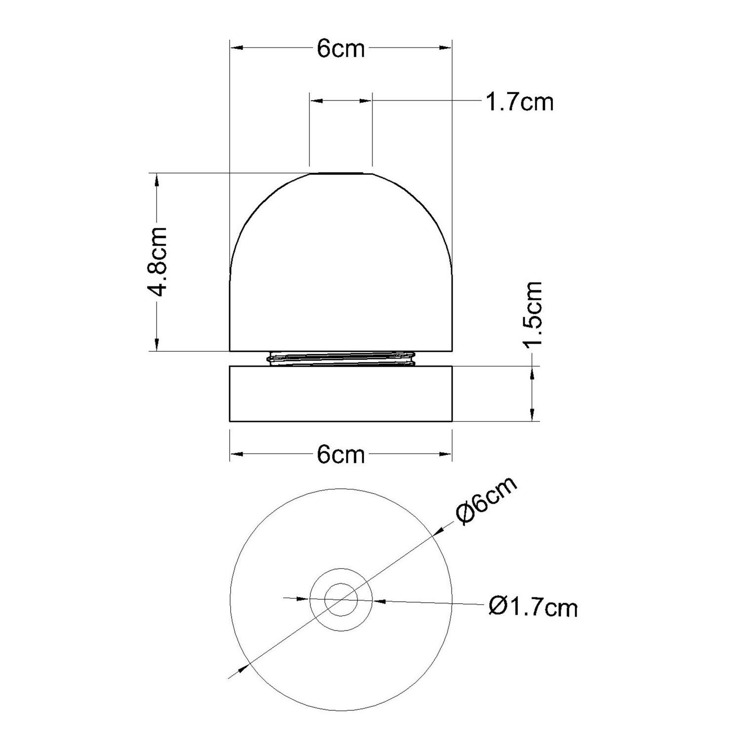 Houten E27 halfronde lamphouder met schroefdraad met verborgen kabelklem en huls voor lampenkap