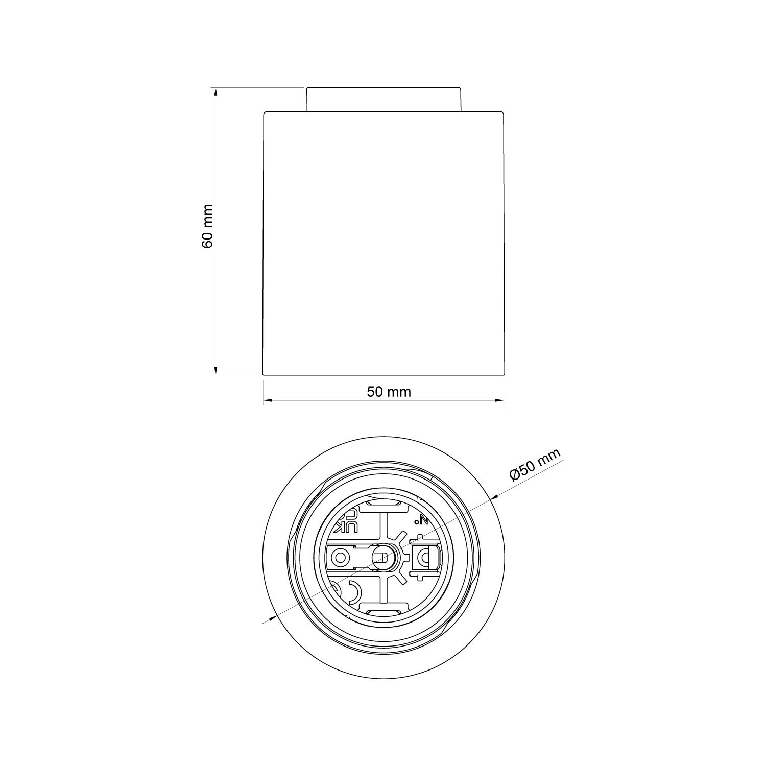 Douille E27 murale ou de plafond - Waterproof IP44