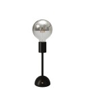 Lampe portative et rechargeable Cabless02 avec ampoule globo demi-sphère argentée