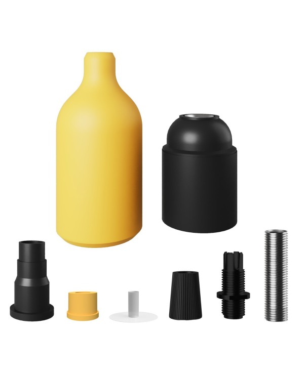 Silicone E27 lamphouder kit met verborgen kabelklem