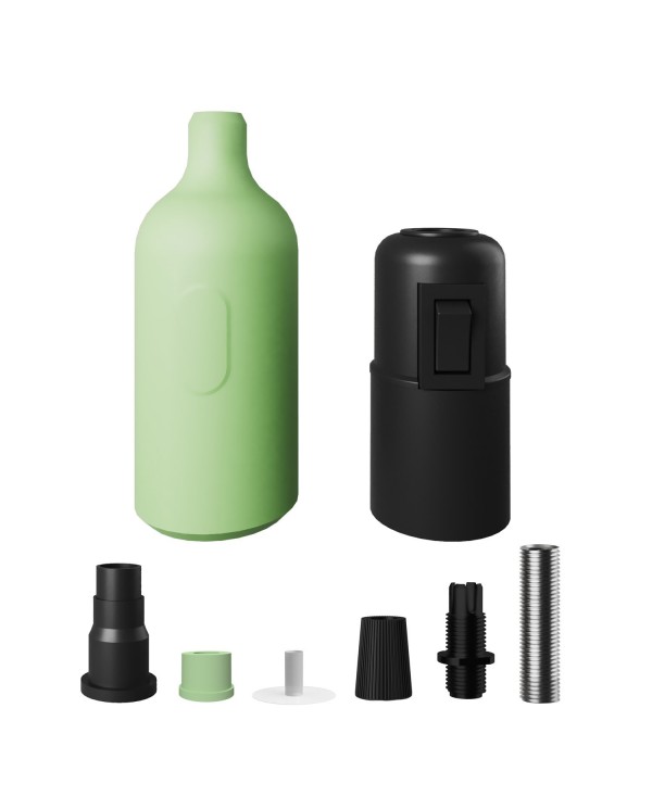 Kit douille E27 en silicone avec interrupteur et serre-câble dissimulés