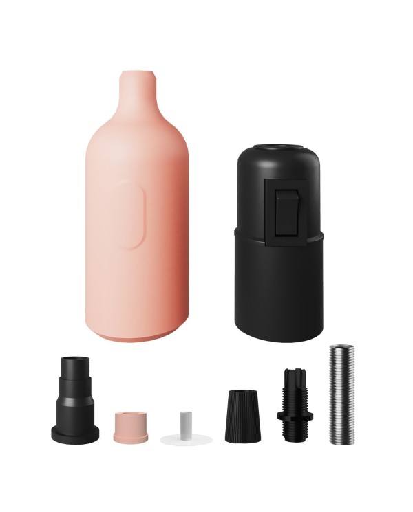 Kit douille E27 en silicone avec interrupteur et serre-câble dissimulés