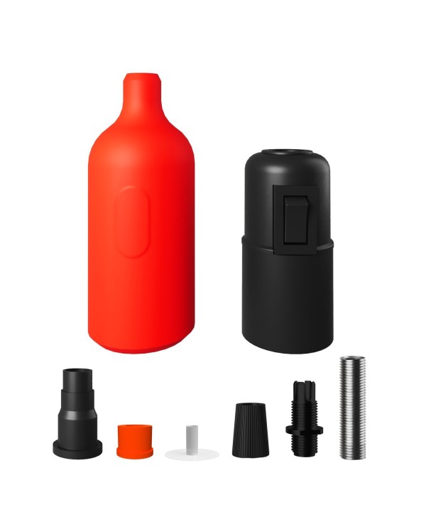 Kit douille E27 en silicone avec interrupteur et serre-câble dissimulés