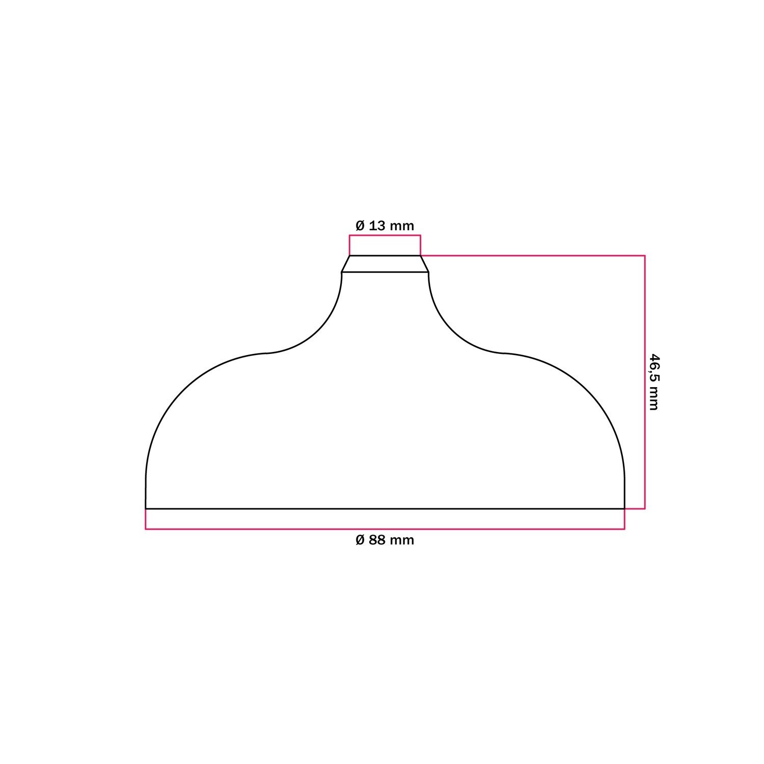 Kit rosace en silicone avec trou central et possibilité de trou latéral