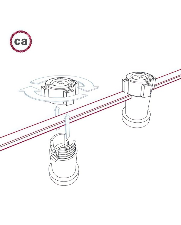 E27 zwart plastic 250 V prikfitting voor gekleurde textiel prikkabel