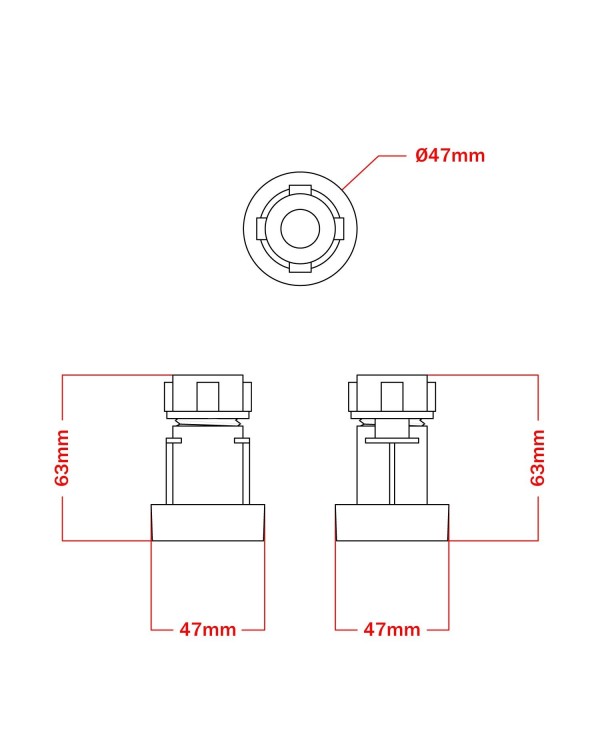 E27 zwart plastic 250 V prikfitting voor gekleurde textiel prikkabel