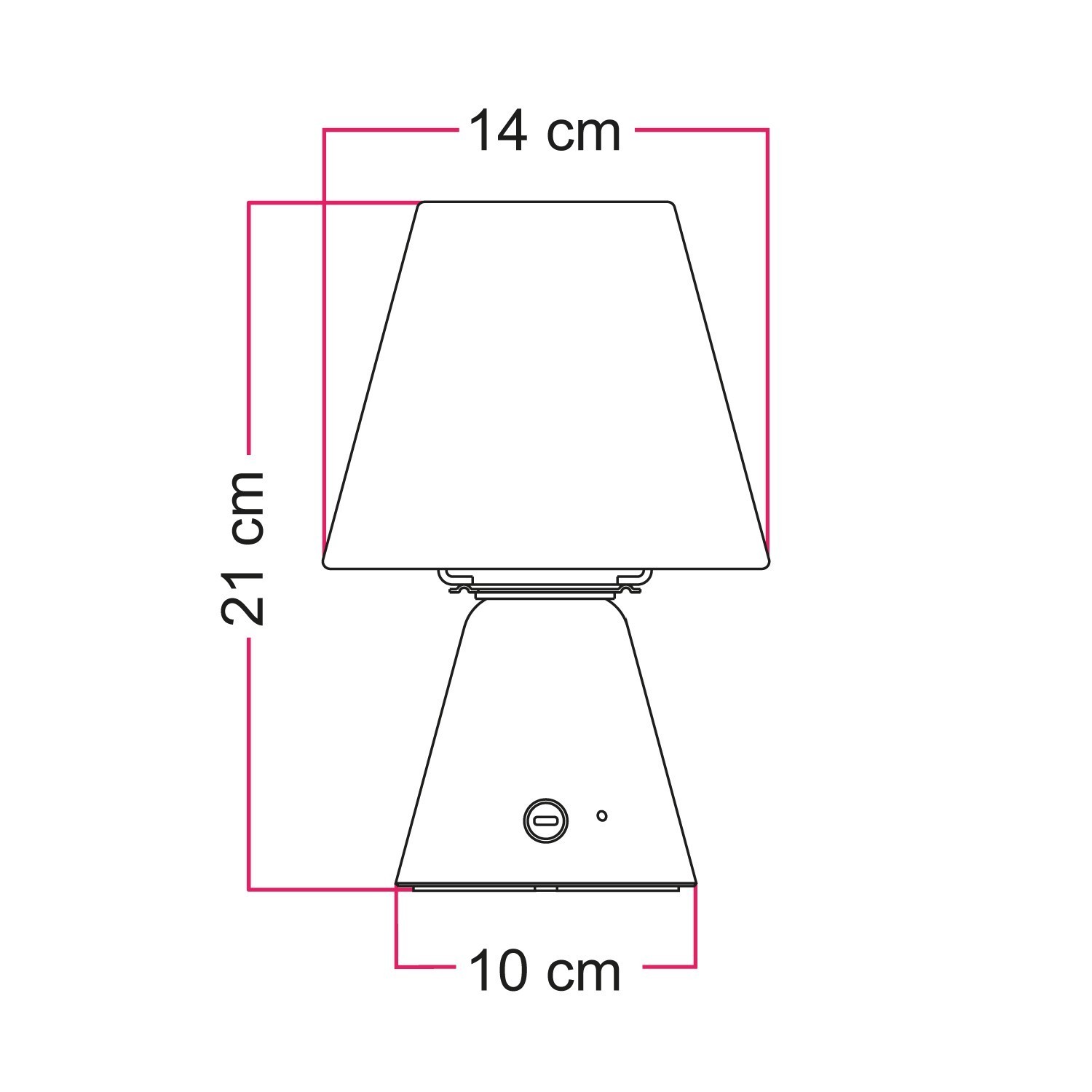 Lampe portative et rechargeable Cabless11 avec ampoule goutte d'eau et abat-jour