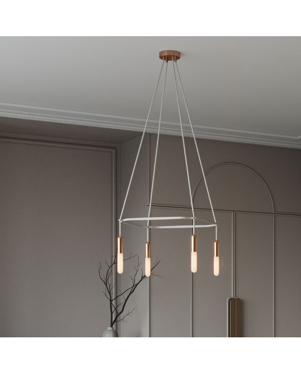 Lustre Cage avec 4 bras P-Light