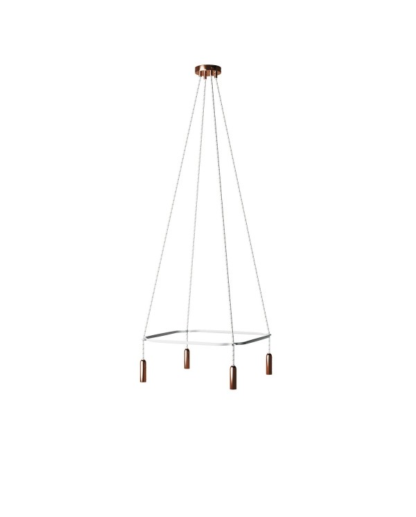 Lustre Cage avec 4 bras P-Light