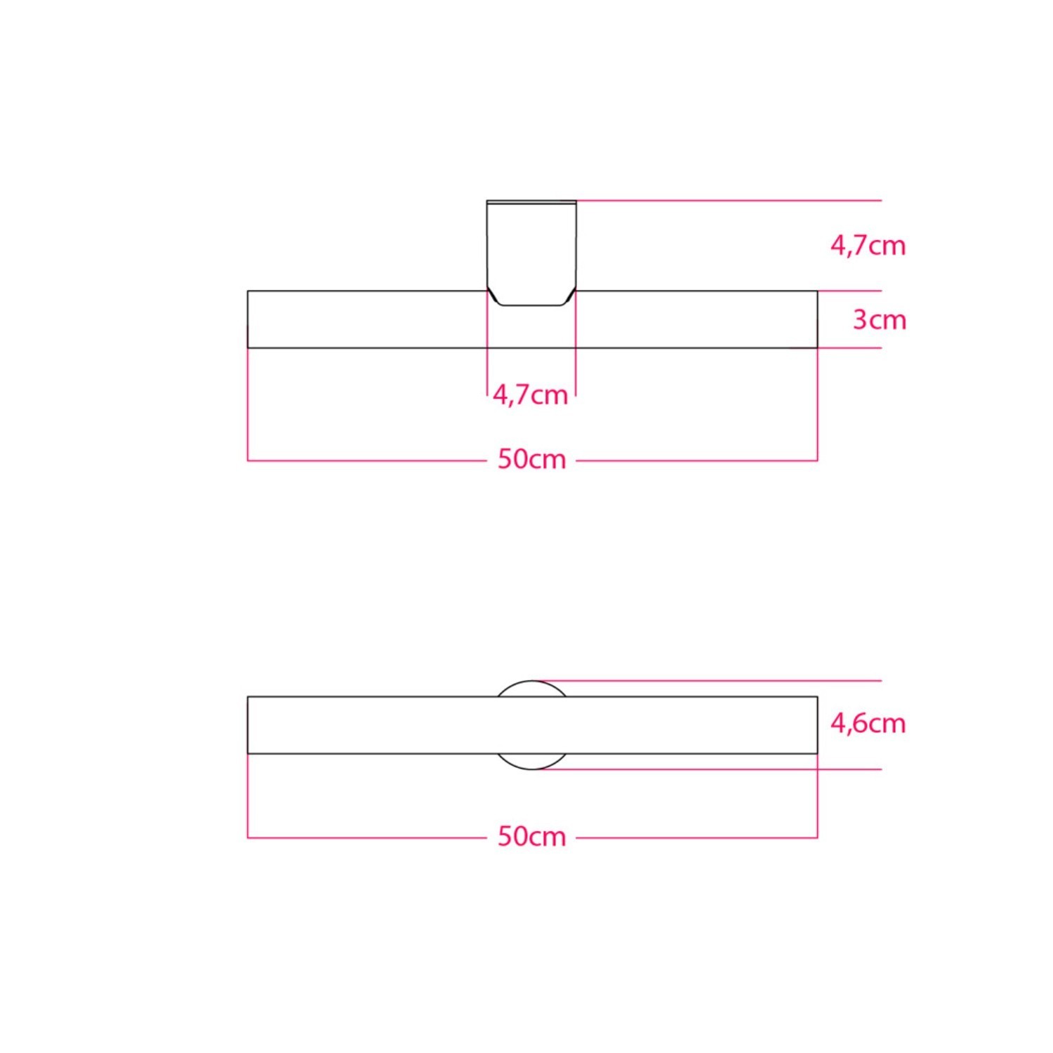 Esse14 wand- of plafondlamp voor LED S14d lamp- Waterdicht IP44