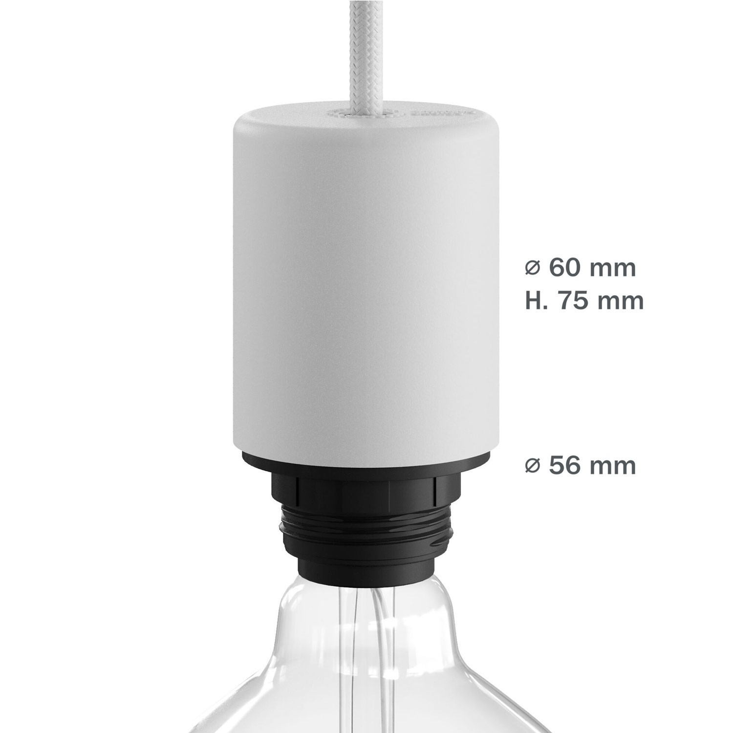 EIVA ELEGANT, E27 outdoor siliconen fittingset voor lampenkap - de eerste IP65 herbruikbare fittingset wereldwijd.