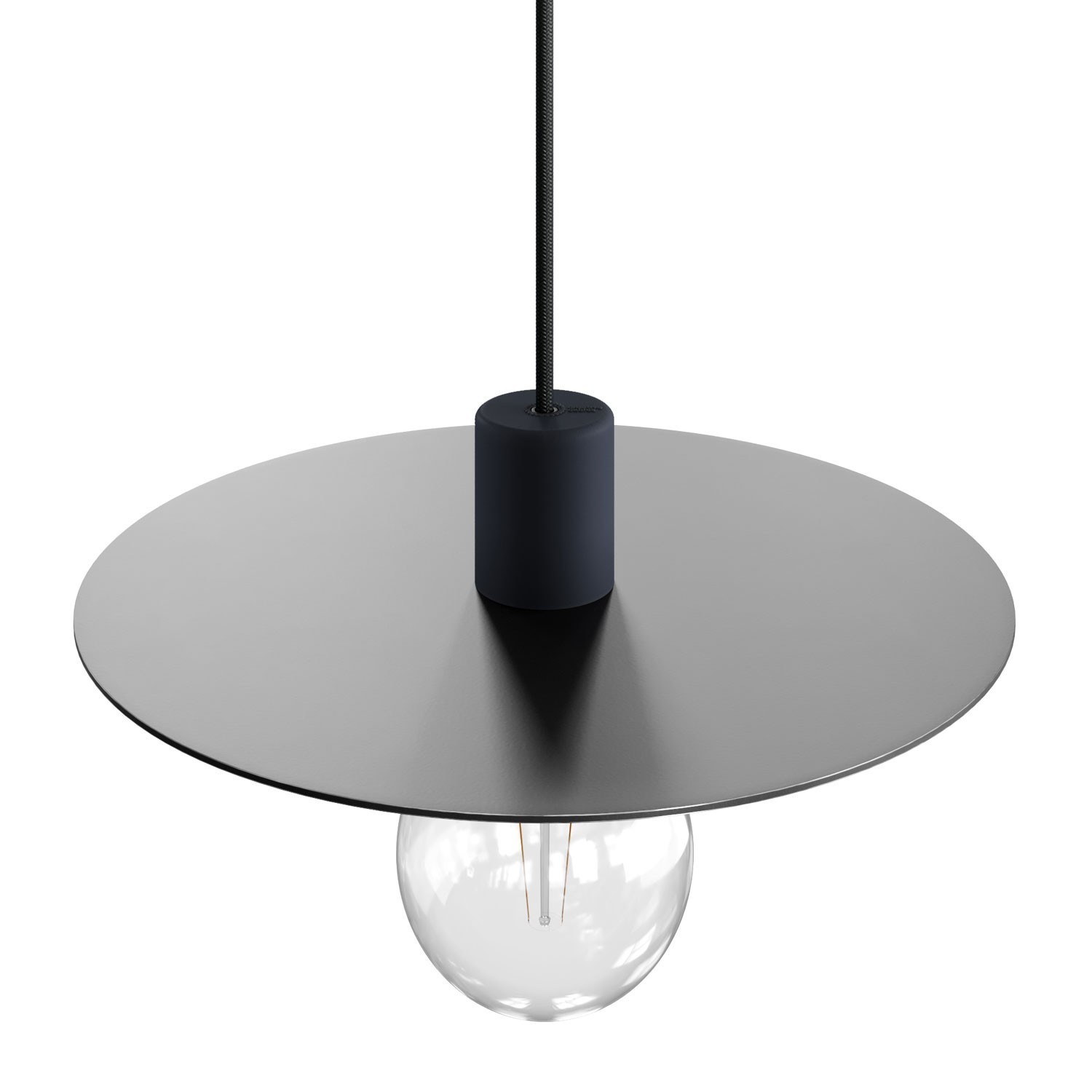 EIVA ELEGANT Hanglamp met 5 m textielkabel, Ellepì lampenkap, plafondkap en fitting in IP65 waterdicht siliconen