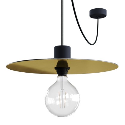 EIVA ELEGANT Hanglamp met 5 m textielkabel, Ellepì lampenkap, plafondkap en fitting in IP65 waterdicht siliconen