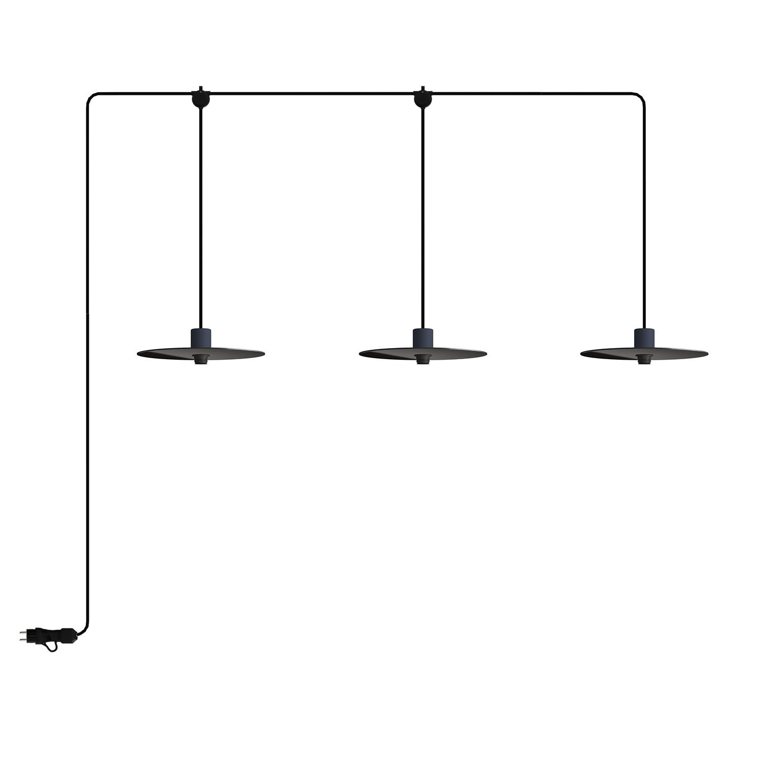 E-Snake EIVA Draagbare buitenlamp IP65 met 3 lampen met lampenkappen