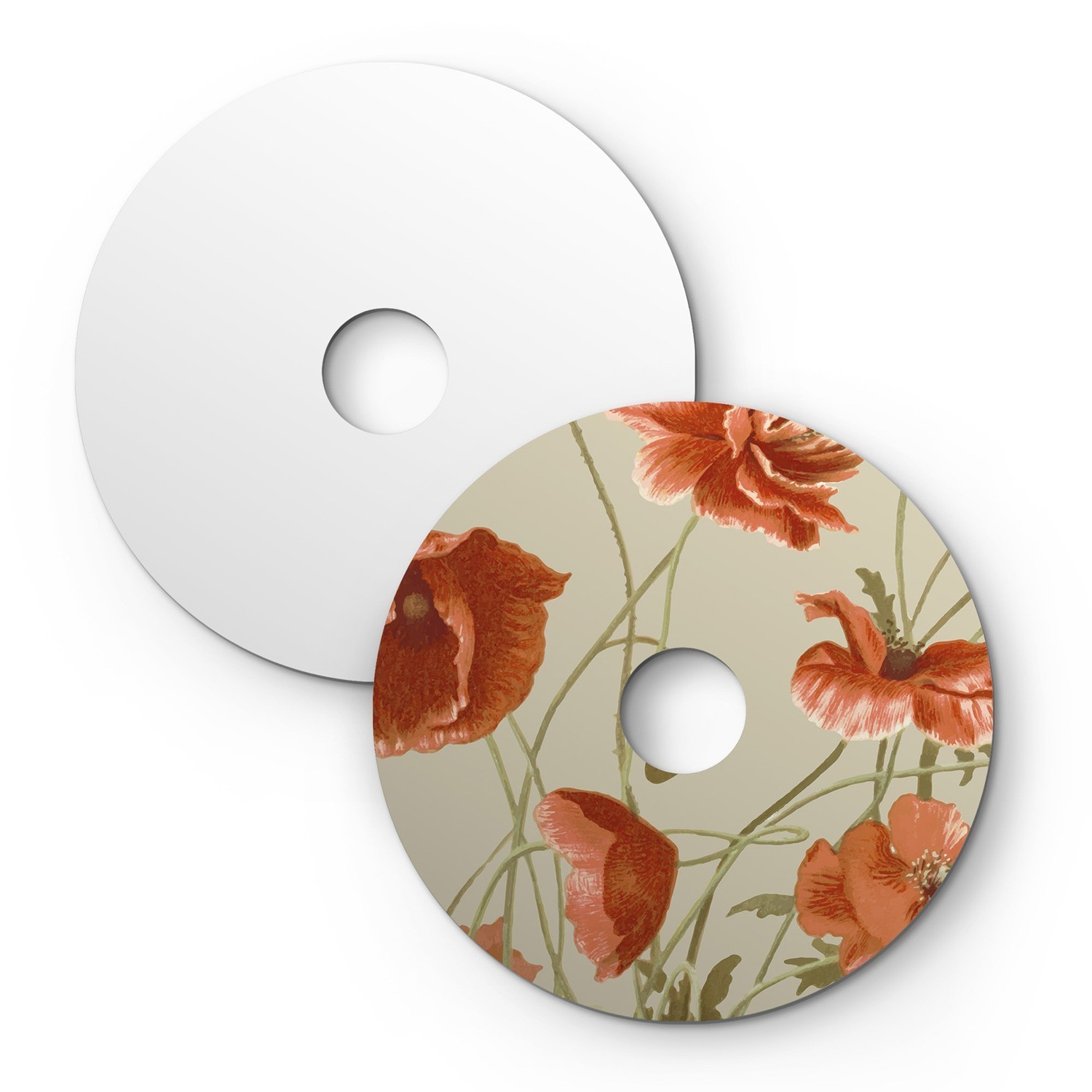 Ellepì mini platte lampenkap met bloemmotieven 'Blossom Haven', 24 cm diameter - Made in Italy