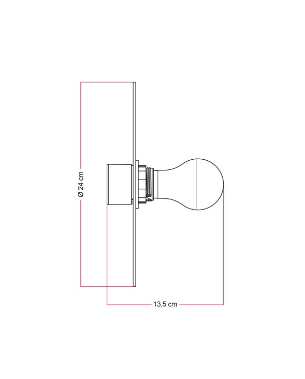 Wand- of plafondlamp met lampenkap met bloemmotief 'Blossom Haven' - Waterdicht IP44