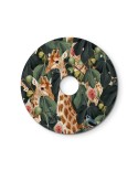 Abat-jour mini plat Ellepì avec animaux de la jungle 'Wildlife Whispers', diamètre de 24 cm - Fabriqué en Italie