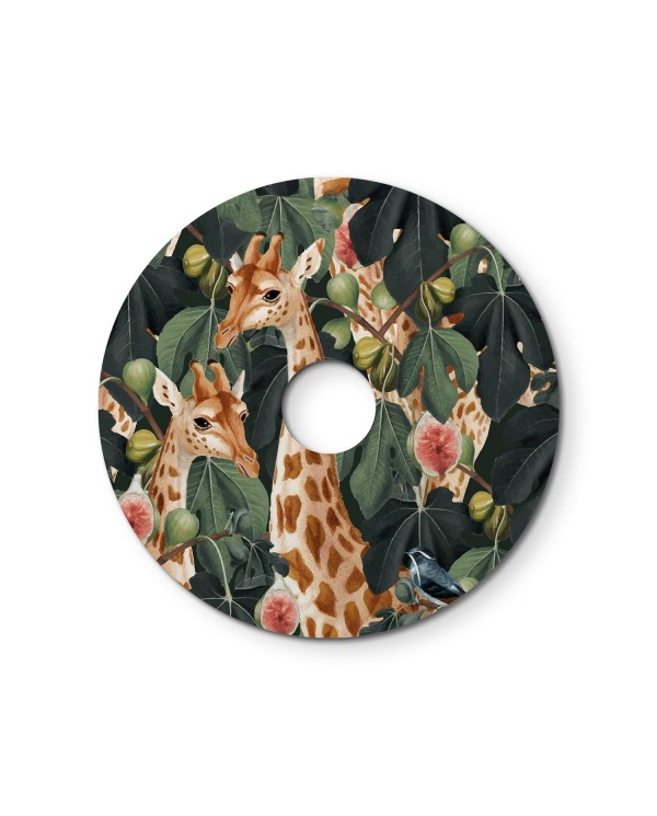 Abat-jour mini plat Ellepì avec animaux de la jungle 'Wildlife Whispers', diamètre de 24 cm - Fabriqué en Italie