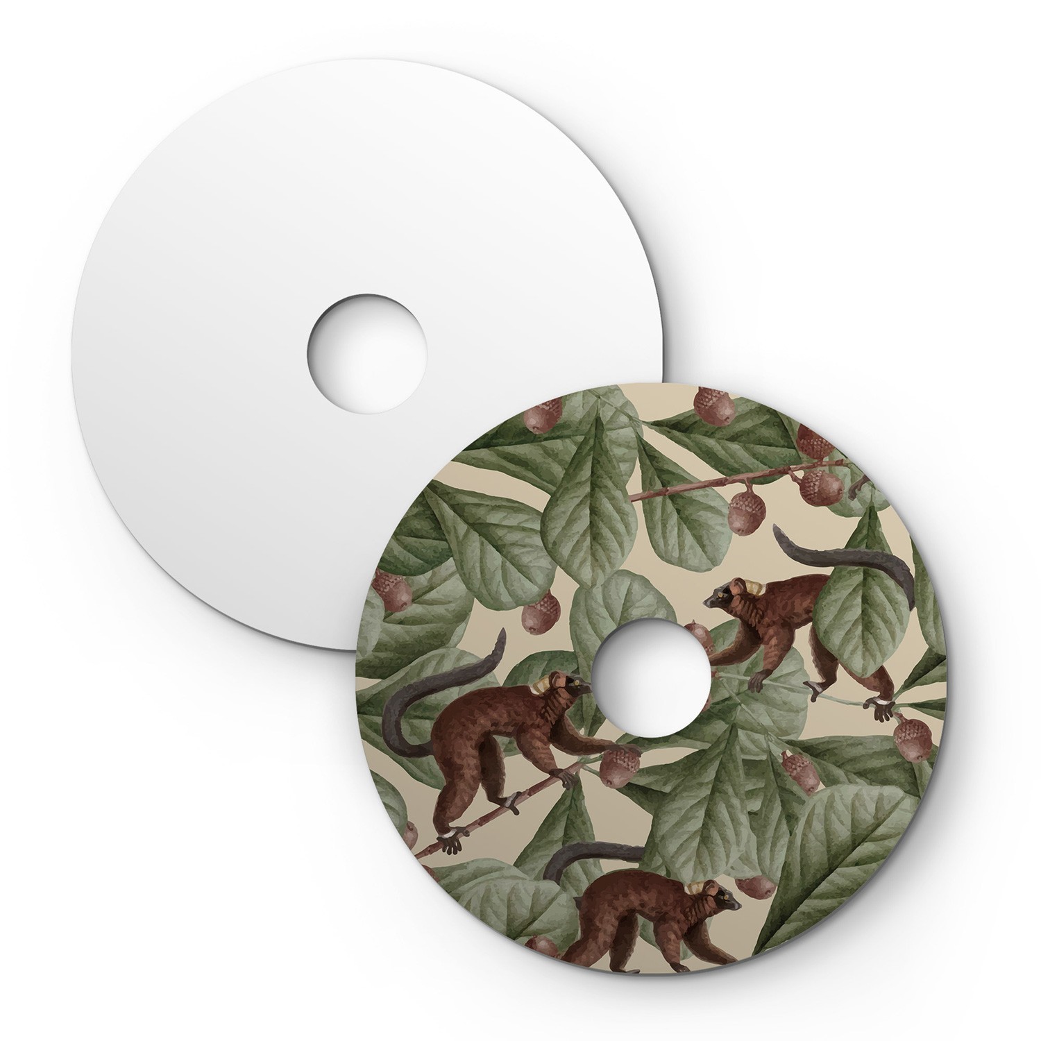 Ellepì mini platte lampenkap met jungle dieren 'Wildlife Whispers', 24 cm diameter - Made in Italy