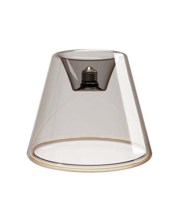 Design plafondlamp met rokerige kegelvormige Ghost bol