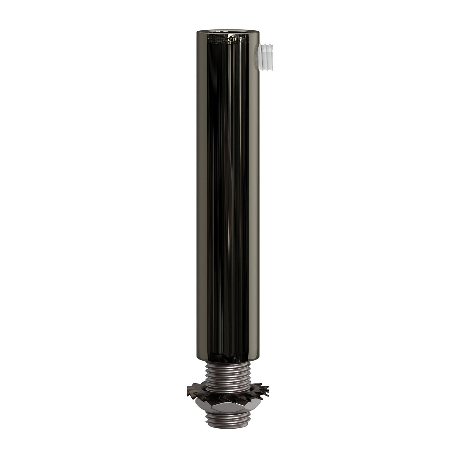 Serre-câble cylindrique en métal long 7 cm avec tige, écrou et rondelle