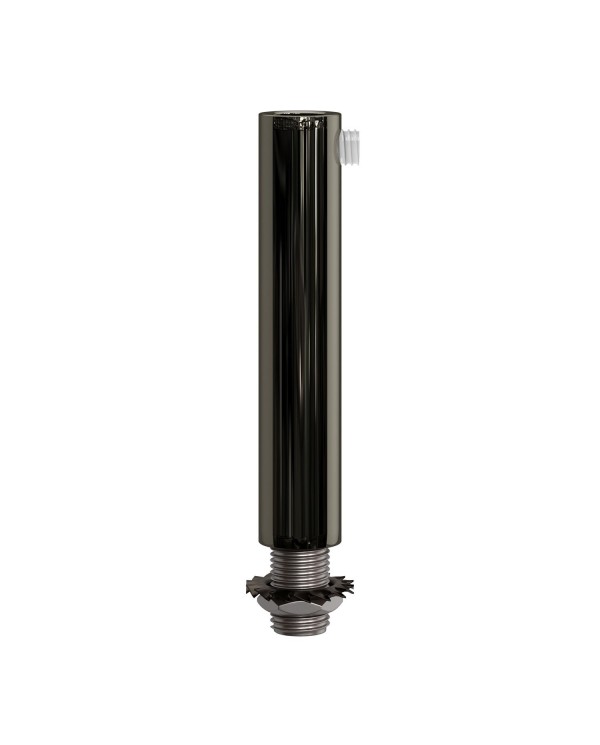 Serre-câble cylindrique en métal long 7 cm avec tige, écrou et rondelle