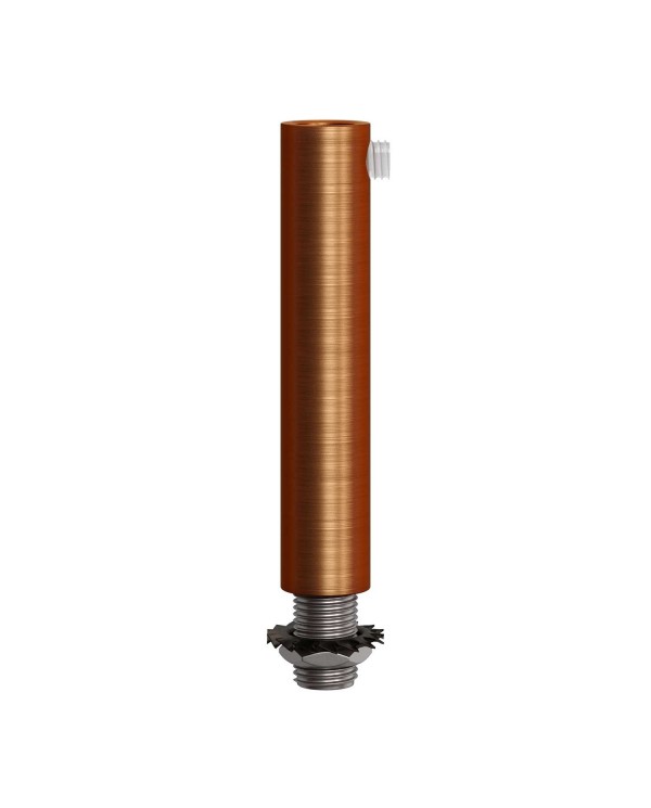 Serre-câble cylindrique en métal long 7 cm avec tige, écrou et rondelle